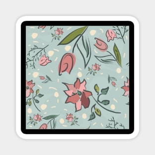 Vintage Floral Pattern Magnet