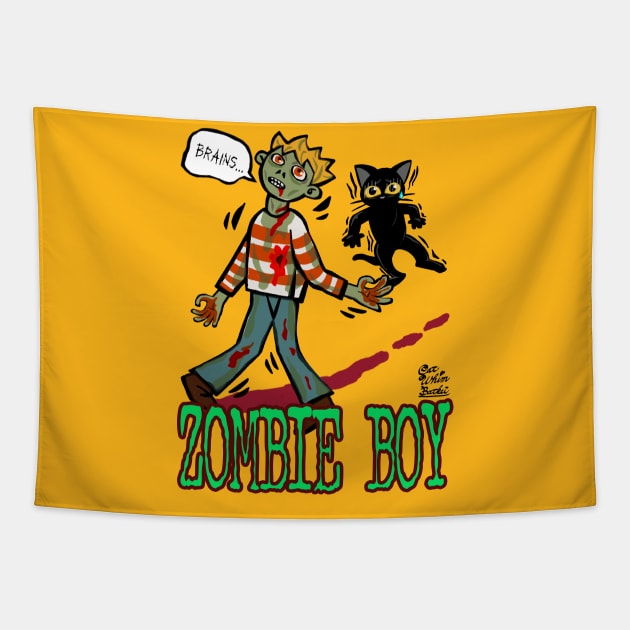 Zombie boy Tapestry by BATKEI