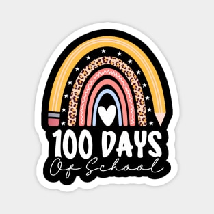 Happy 100Th Day Of School Teacher 100 Days Of School Rainbow Magnet