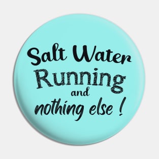 Running  beach (dark lettering) Pin