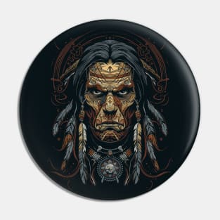 Native American Warrior Pin