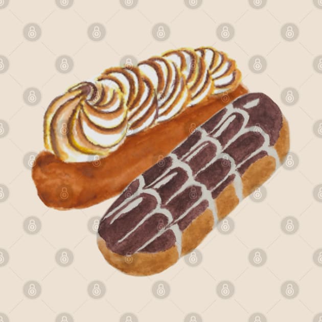 Watercolour eclairs design by toffany's