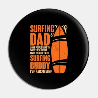 Surfing Dad Surfer Father Gift Pin