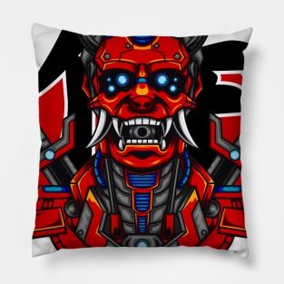 Mecha Samurai 01 Pillow