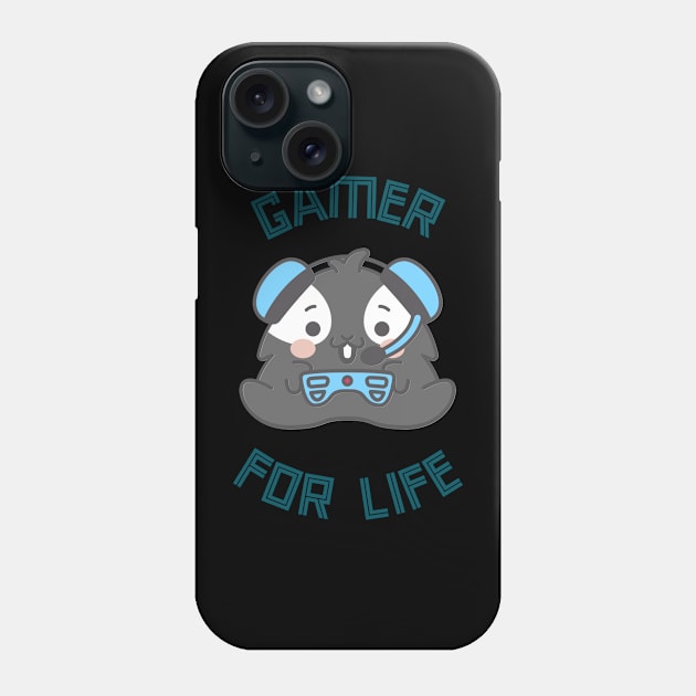 Gamer Hamster Phone Case by Derek Player One