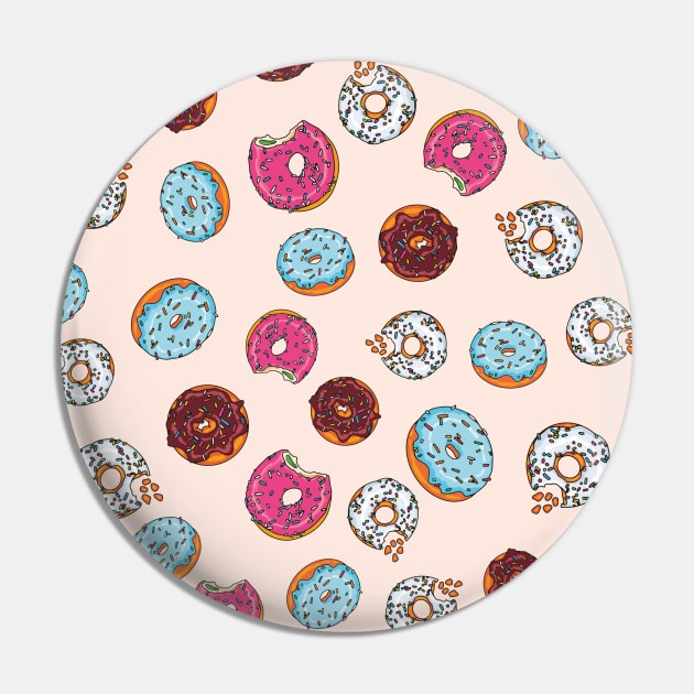 Donut Pattern Pin by okpinsArtDesign