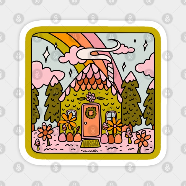 Virgo Gingerbread House Magnet by Doodle by Meg