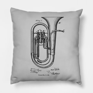 Tuba Instrument Patent Image 1888 Pillow