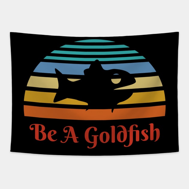 Vintage Be A Goldfish Tapestry by Dotty42