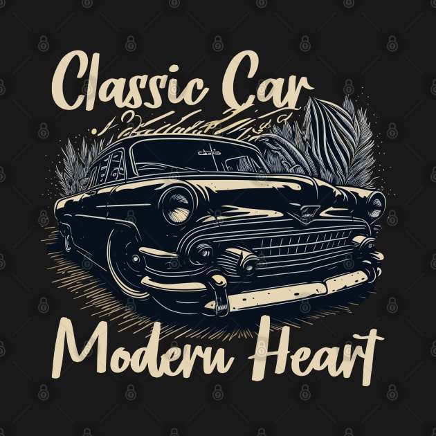 Vintage retro car. by webbygfx