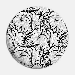 Floral Pattern in Paisley Garden Indian Style Pin