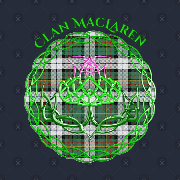 MacLaren Scottish Tartan Celtic Thistle by CelticFlame