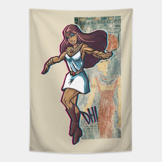 Oh, Mighty Isis Tapestry by Doc Multiverse Designs