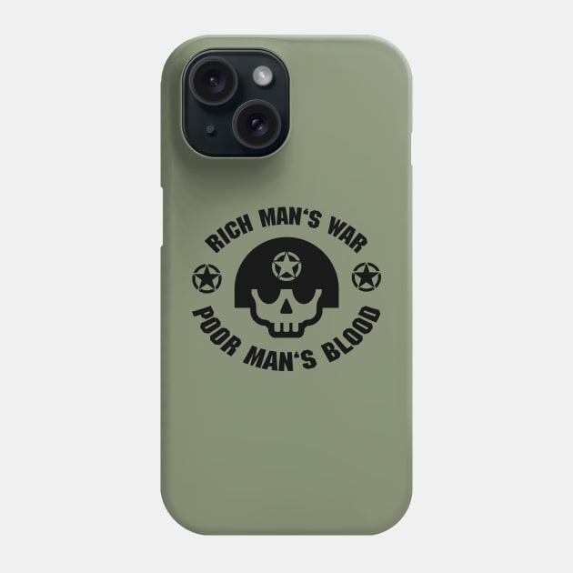Rich Man's War (Black) Phone Case by Graograman