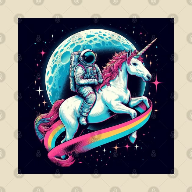 Astronaut on Unicorn by PetitMuseau