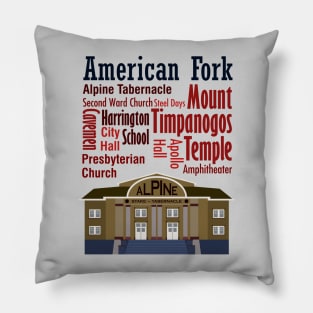 Sights of American Fork, Utah Pillow