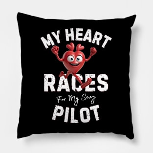 My Heart Races - Pilot Pillow