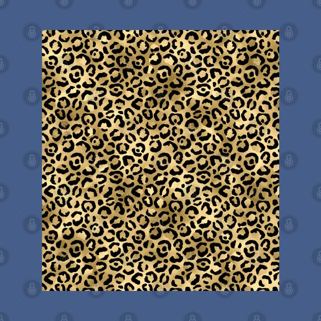 Blue and Gold Leopard by bubble_designer