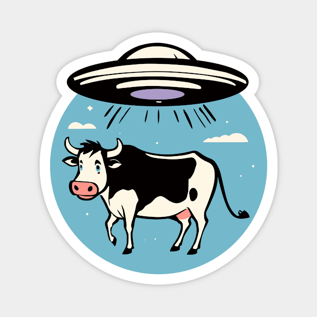 UFO Cow Abduction Magnet by roswellboutique