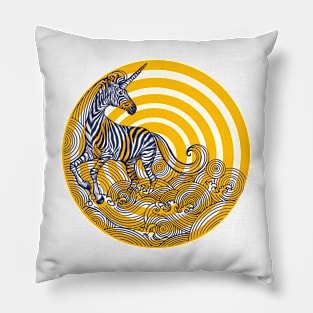 Unicorn Zebra Pillow