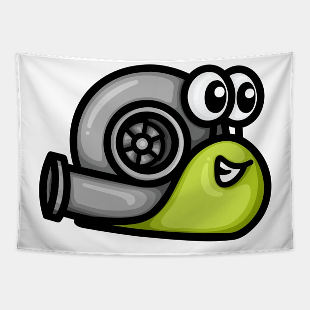 Turbo Snail Version 1 - Green Tapestry by hoddynoddy