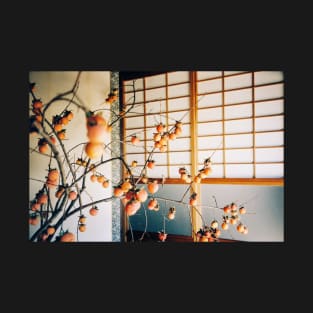 Persimmon Branches Ikebana Shot on Porta 400 Shot on Porta 400 T-Shirt