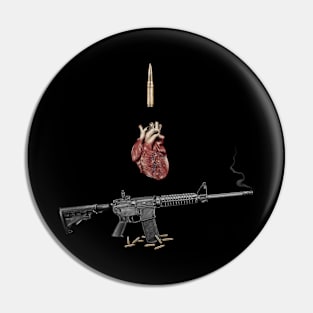 I Love Firearms Pin