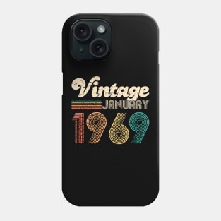 50th Birthday Gift - Vintage January 1969 Women Men Phone Case