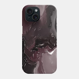 Multicolour with silver foil abstract Marble texture. Phone Case