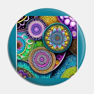 Colorful Zendoodle Art: Vibrant and Intricate Design Pin