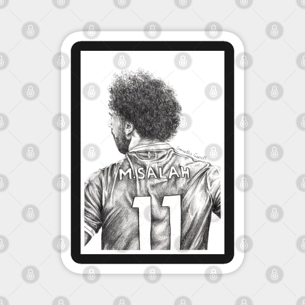 Mo Salah Shirt Magnet by samanthagarrett