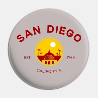 San Diego City Balboa Park California Print Pin