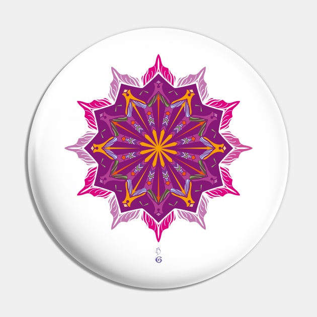 Spring mandala Pin by HagalArt