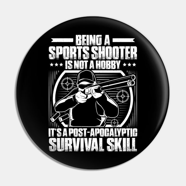 Shooting Sports Shooter Guns Rifles Range Gift Pin by Krautshirts