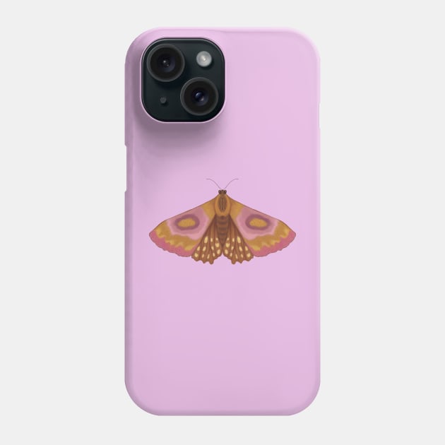 Gold and Purple Boho Moth Phone Case by CuriousBloom