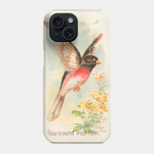 Rose-Breasted Wood Robin Phone Case