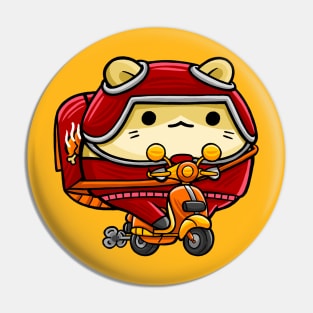 Cute Hamster Food Delivery Driver Pin