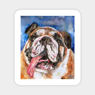 BULLDOG - watercolor portrait .2 Magnet