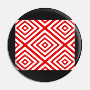 Abstract geometric pattern - red and white. Pin