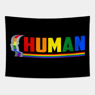 HUMAN LGBT Gay Pride Month Tapestry