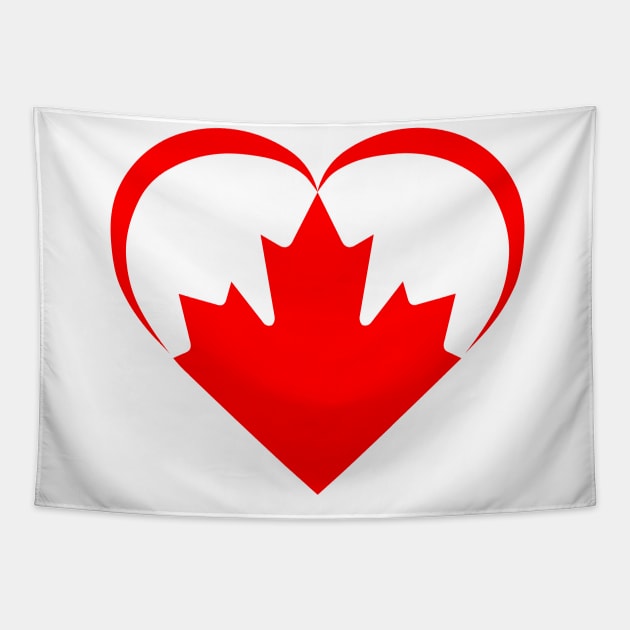 Canada Heart 2018 Red 2 Tapestry by beerman