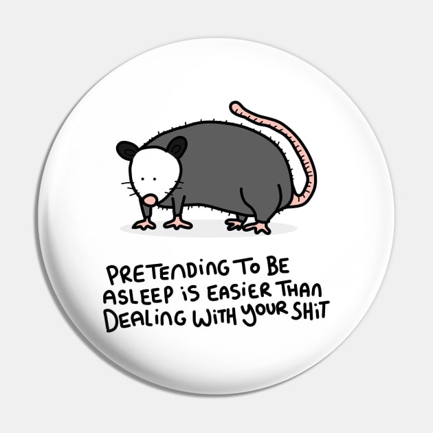 Grumpy Possum Pin by grumpyanimals