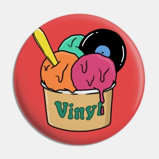 Ice Cream Record Pin