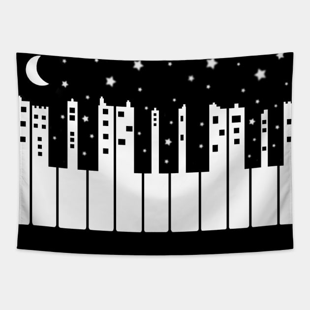 Piano City Tapestry by imphavok