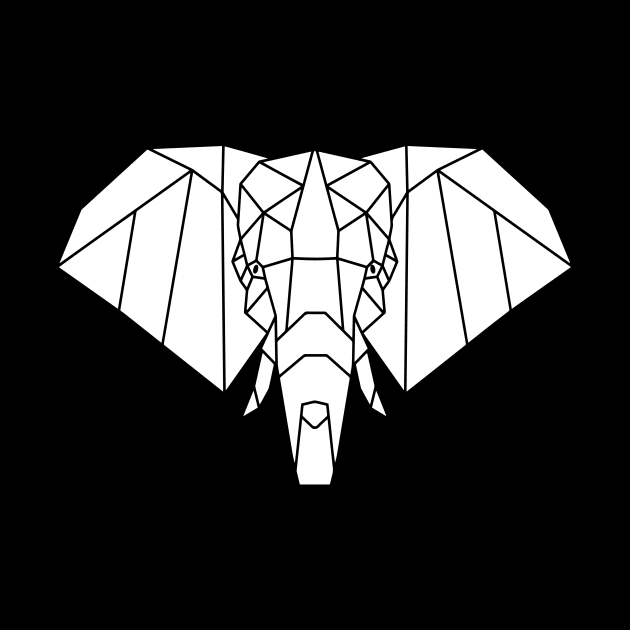 Geometric Elephant by MaiKStore