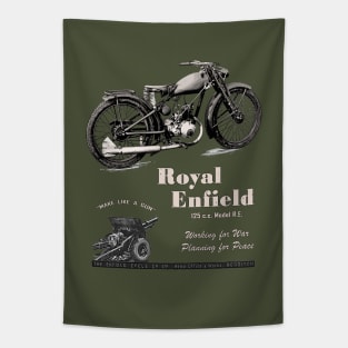 Royal Enfield WD/RE Retro Vintage Motorcycle WW2 Tapestry