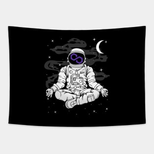 Astronaut Yoga Polygon Matic Coin To The Moon Crypto Token Cryptocurrency Blockchain Wallet Birthday Gift For Men Women Kids Tapestry