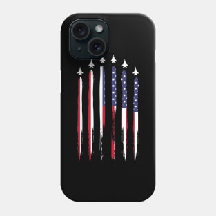 American Flag USA Airplane Jet Fighter 4th of July Patriotic T-Shirt Phone Case