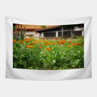 Orange Marigolds Tapestry