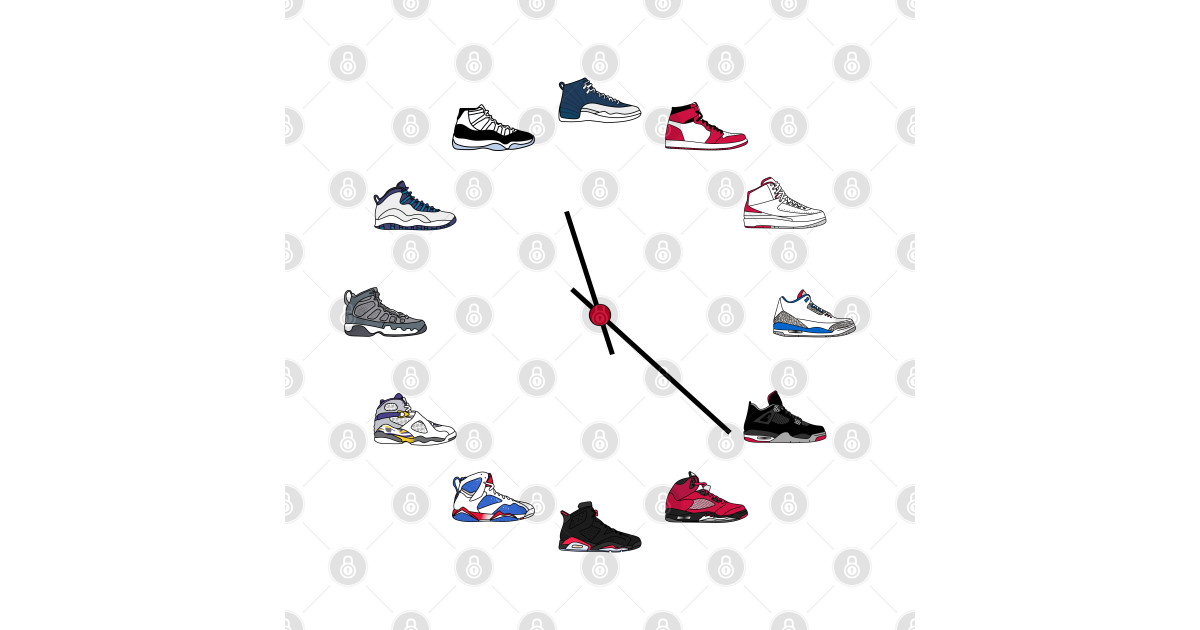 jordan sneaker clock